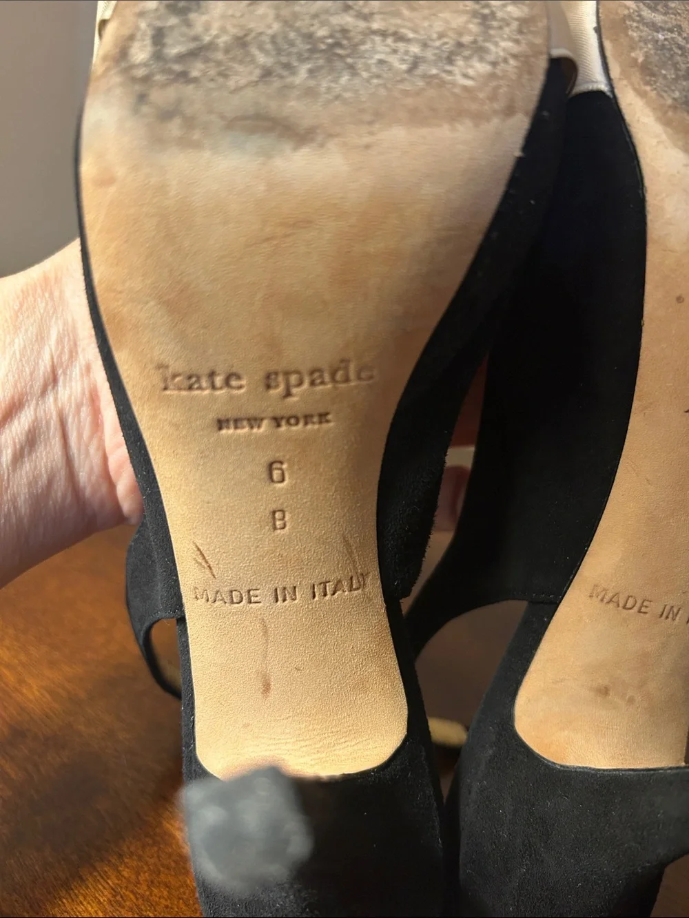 kate spade Suede Slingback Ribbon Heels